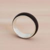 Men’s Wood and Sterling Silver Band Ring