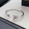 Butterfly Silhouette Open Diamond Bangle