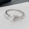 Butterfly Silhouette Open Diamond Bangle